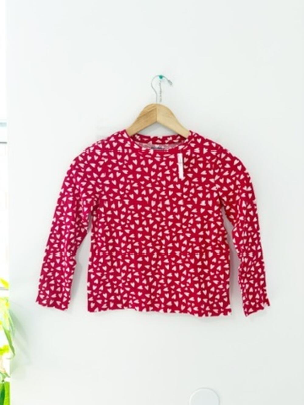 NEW Old Navy Girl's Heart Print Long Sleeve Top Size Medium/8